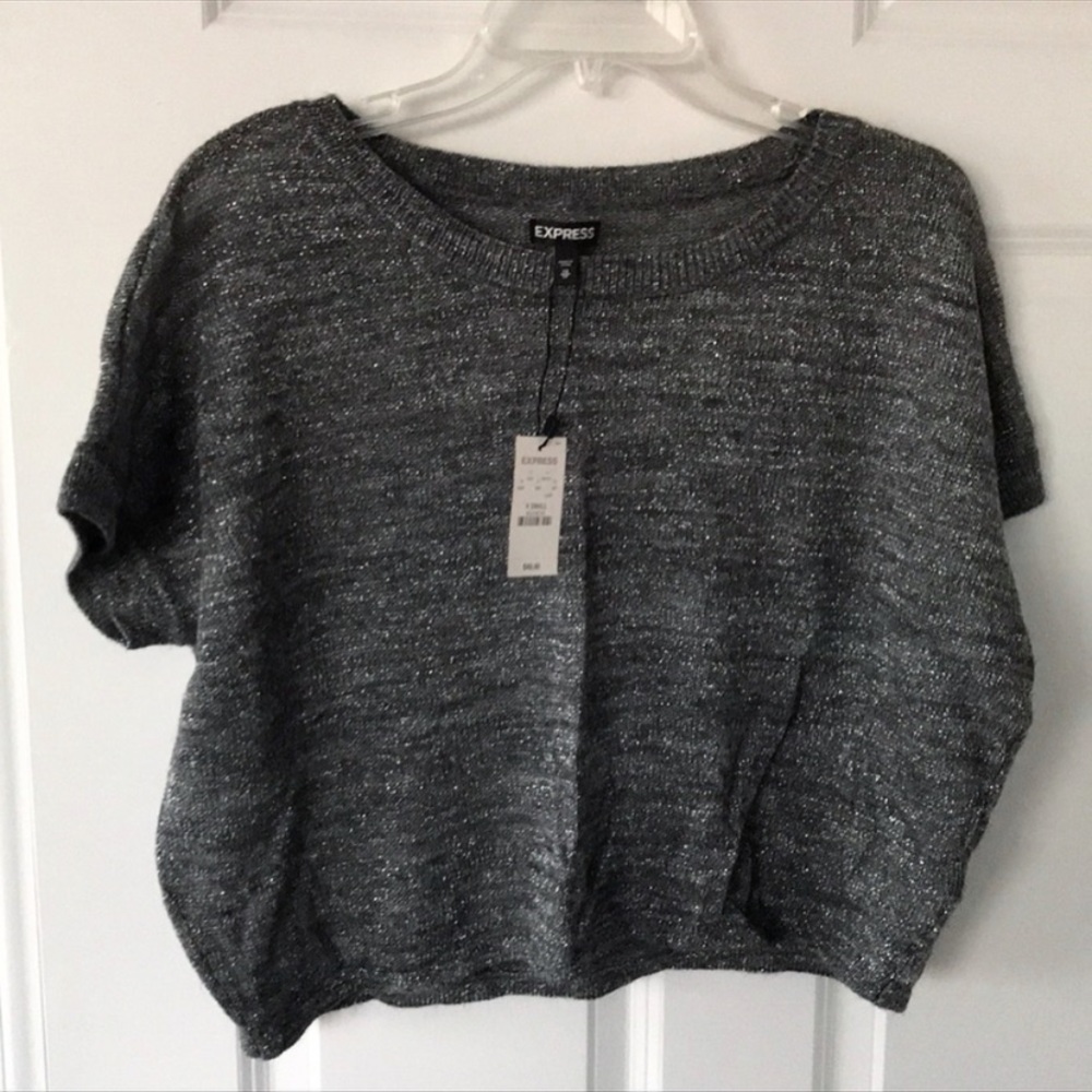 EXPRESS Cropped Wool Blend Sweater